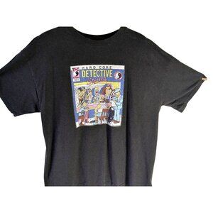 Vintage Alstyle Hard Core Detective Stories Graphic T Shirt Black Mens 2XL T C